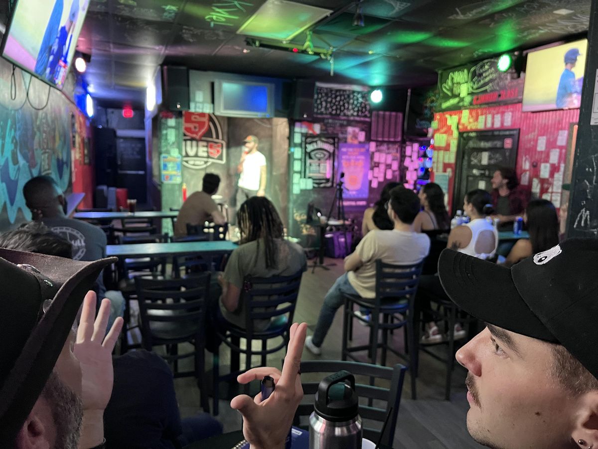 Tuesday Comedy open mic at Fives up high