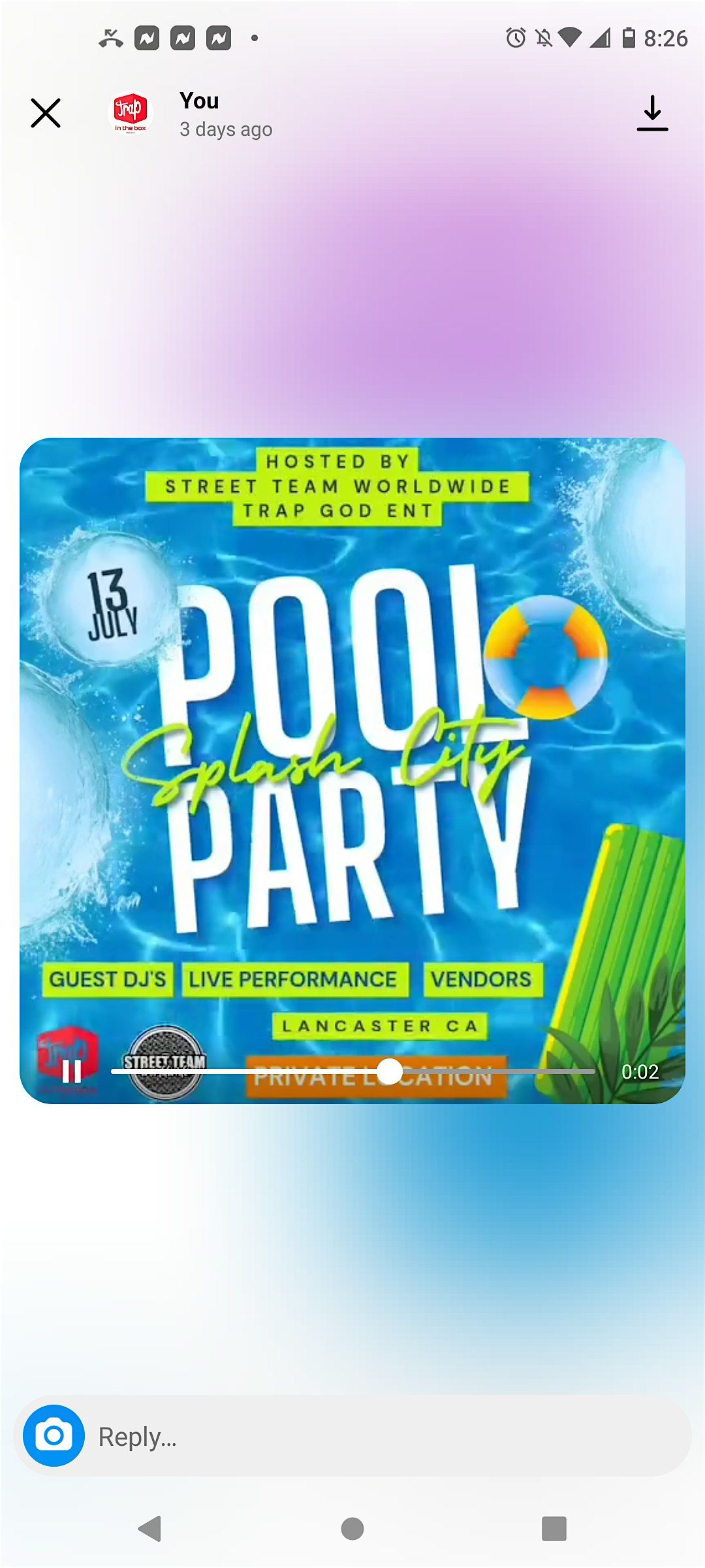 Splash city private pool party