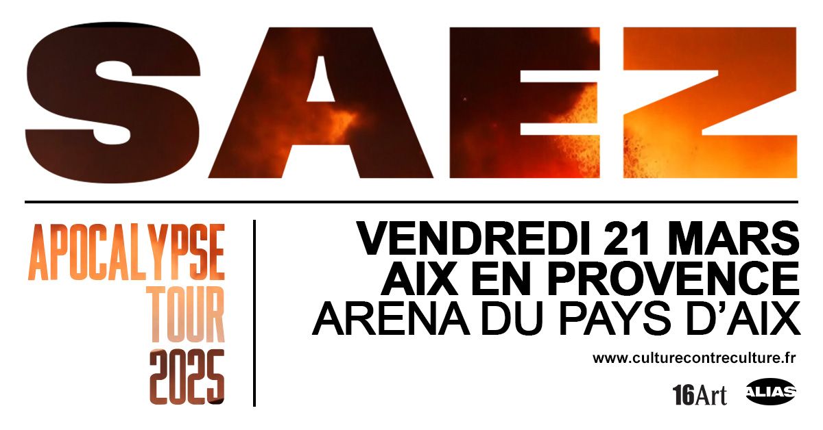 SAEZ - ARENA DU PAYS D'AIX - VENDREDI 21 MARS 2025