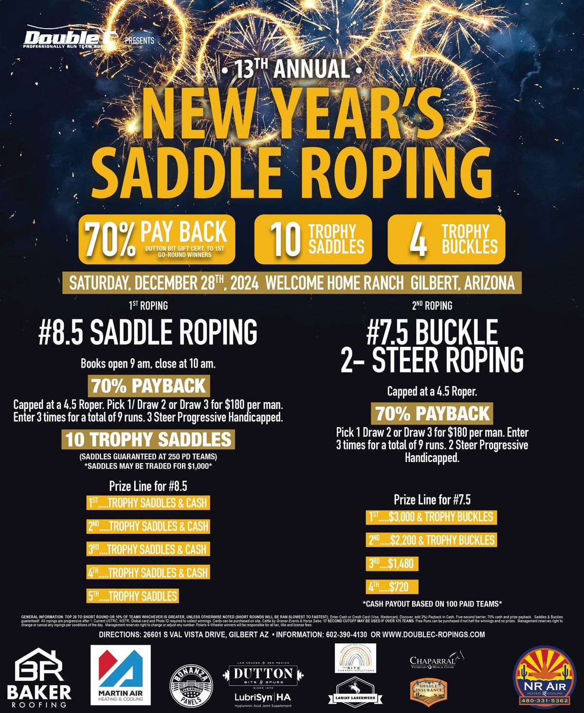 13th Annual New Years Saddle Roping