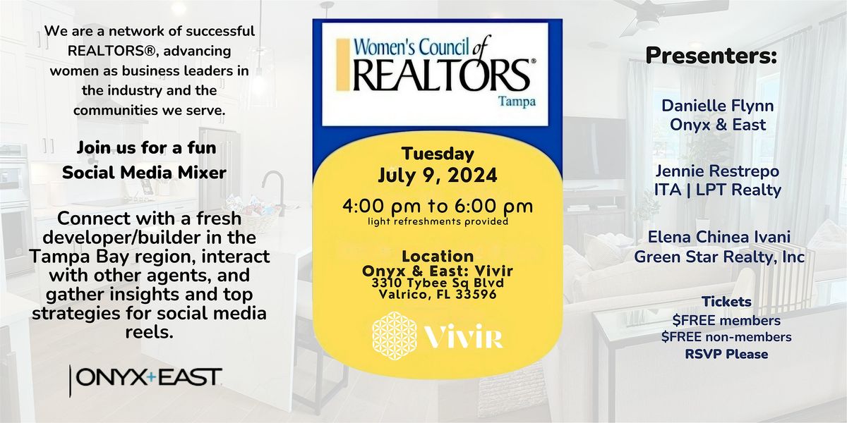 Women's Council of REALTORS Tampa - Social Media Mixer