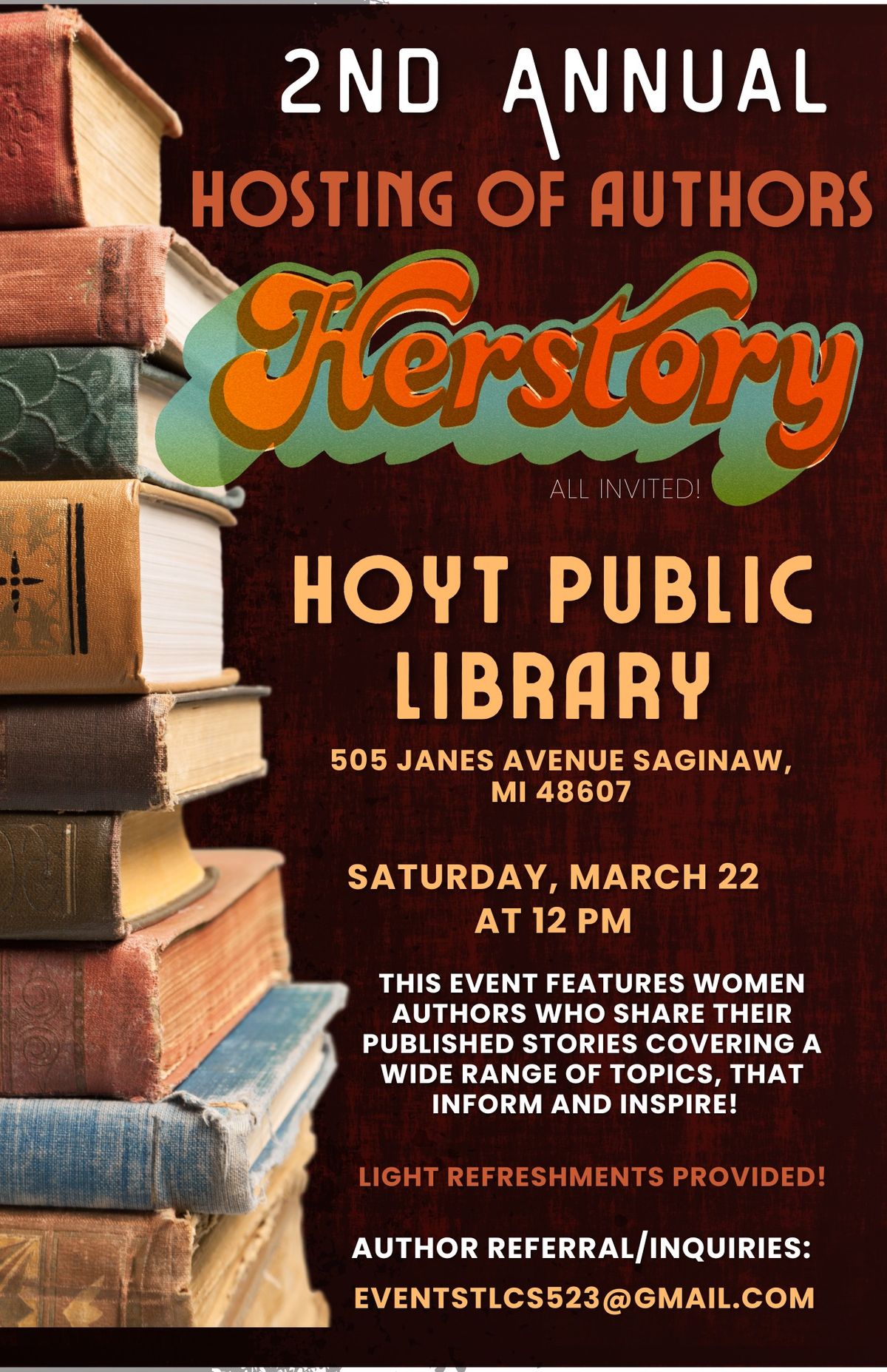 2nd Annual Hosting of Authors- "Herstory" Matters