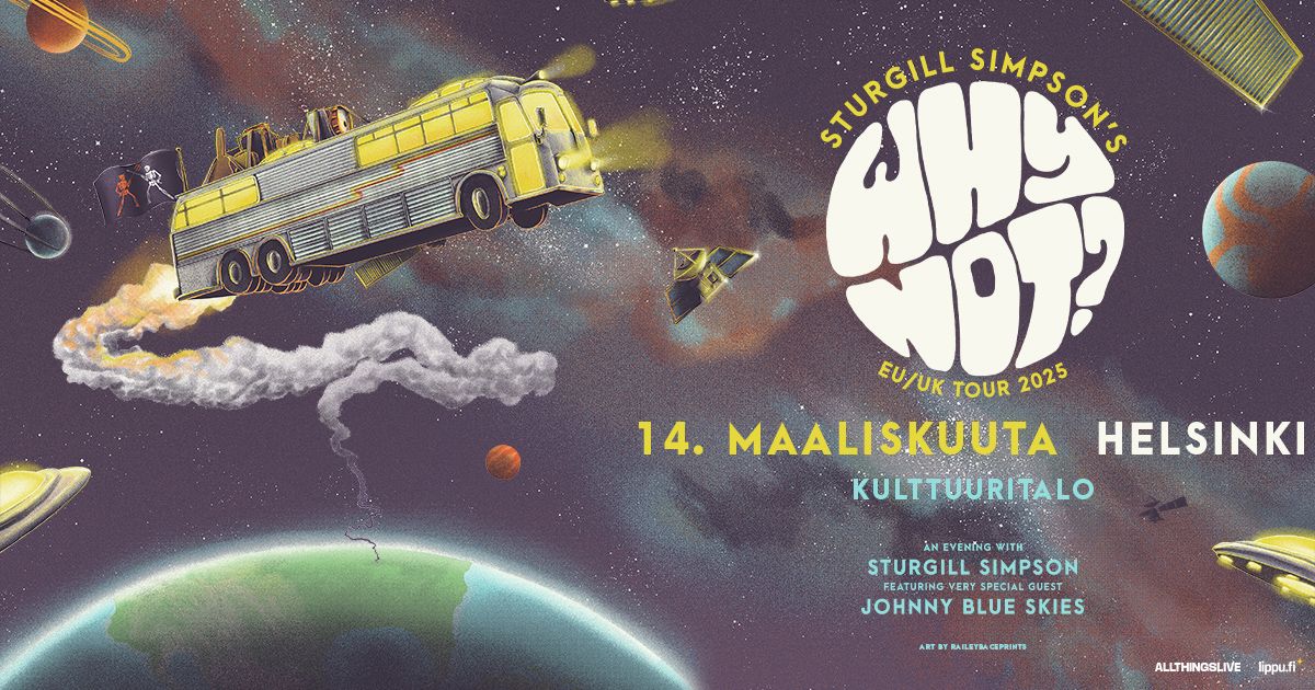 Sturgill Simpson Why Not? Tour with very special guest Johnny \u2013 14.3.2025 Kulttuuritalo, Helsinki