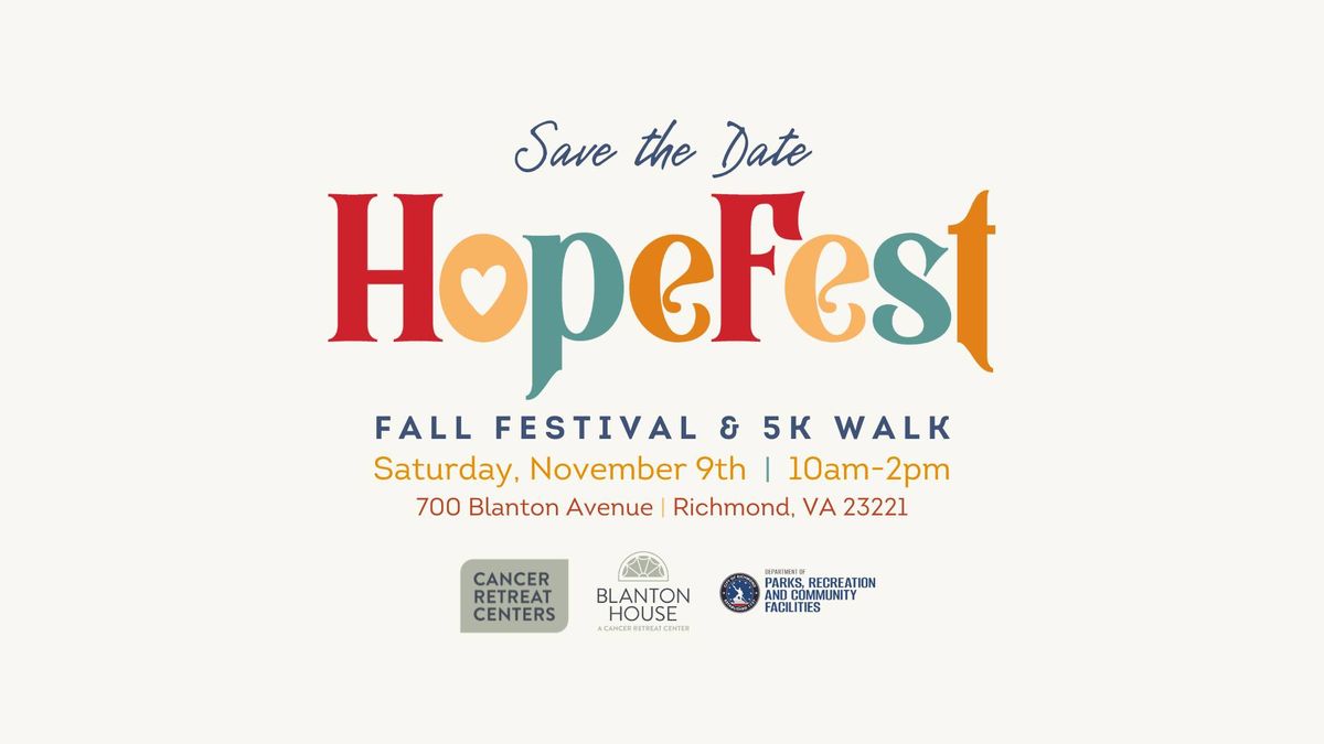 HopeFest: Fall Festival & 5K Walk