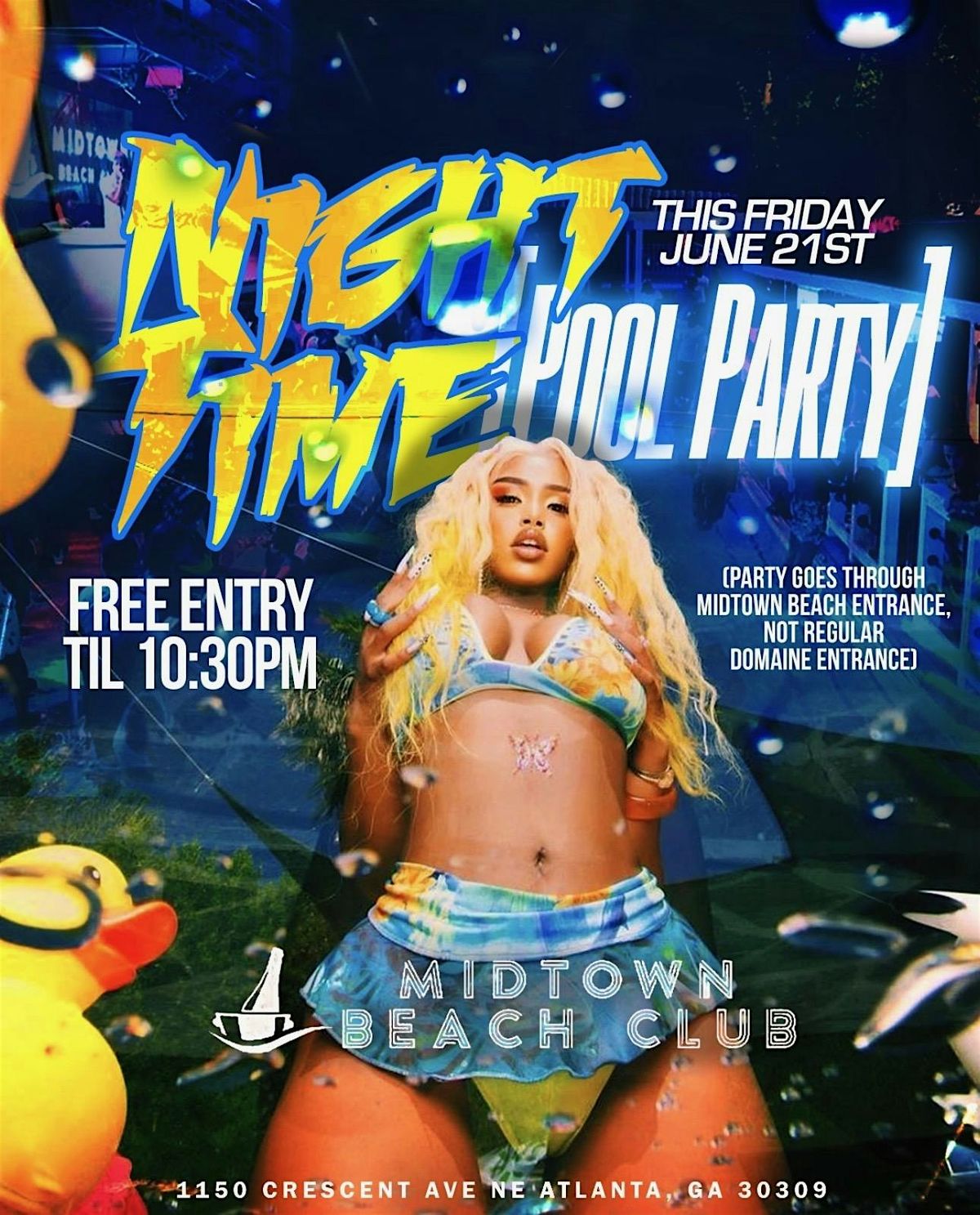 FREE NIGHT TIME POOL PARTY