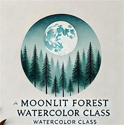 Moonlit Forest Water Color Painting Class