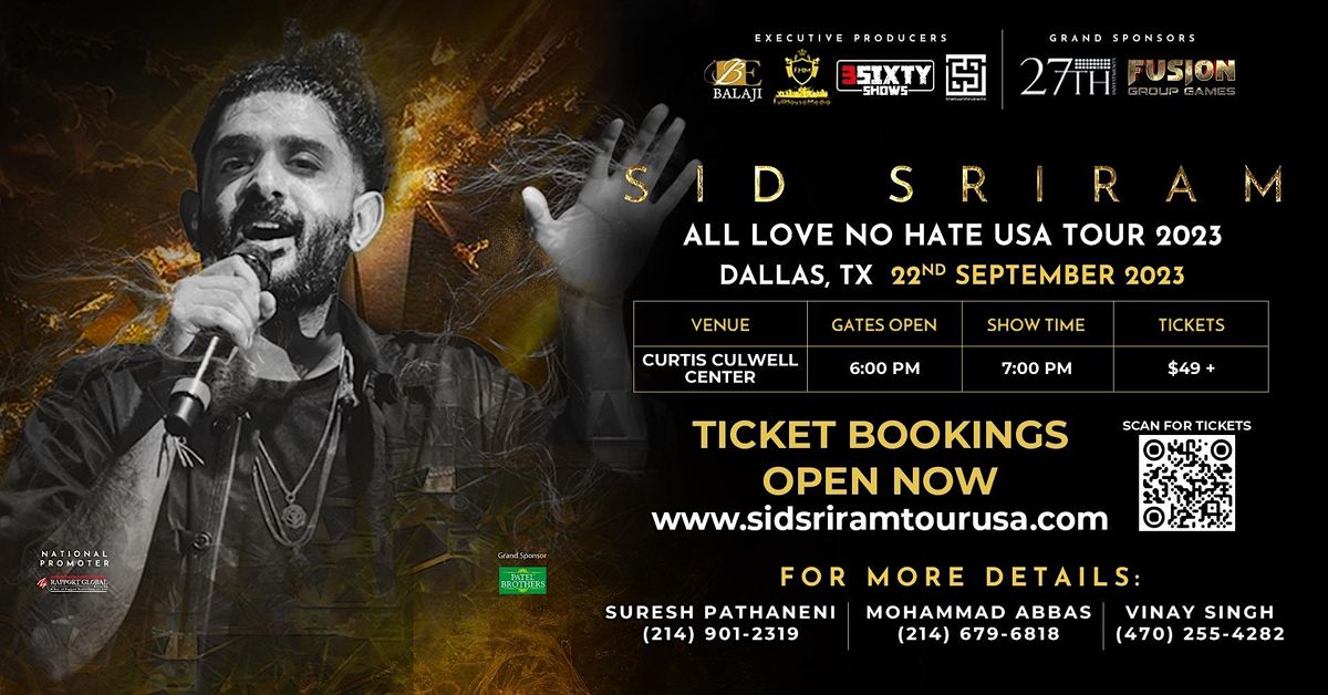 SID SRIRAM - LIVE IN DALLAS