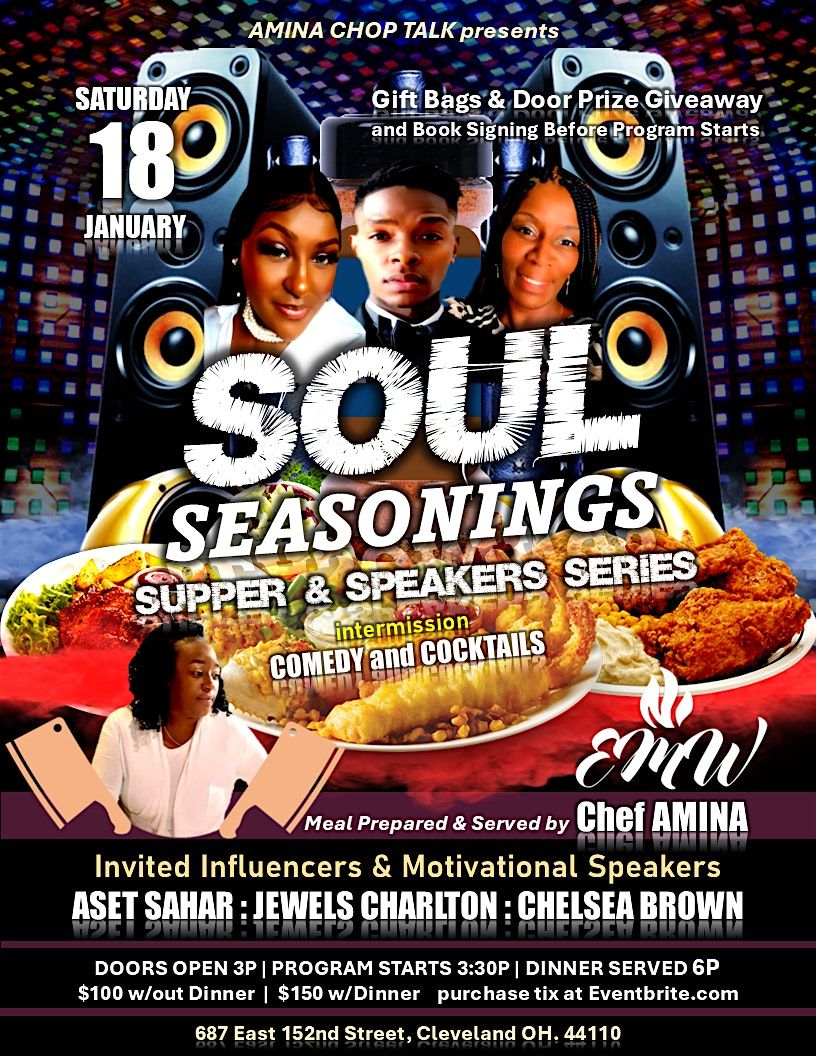 SOUL SEASONINGS  Supper & Speakers Series