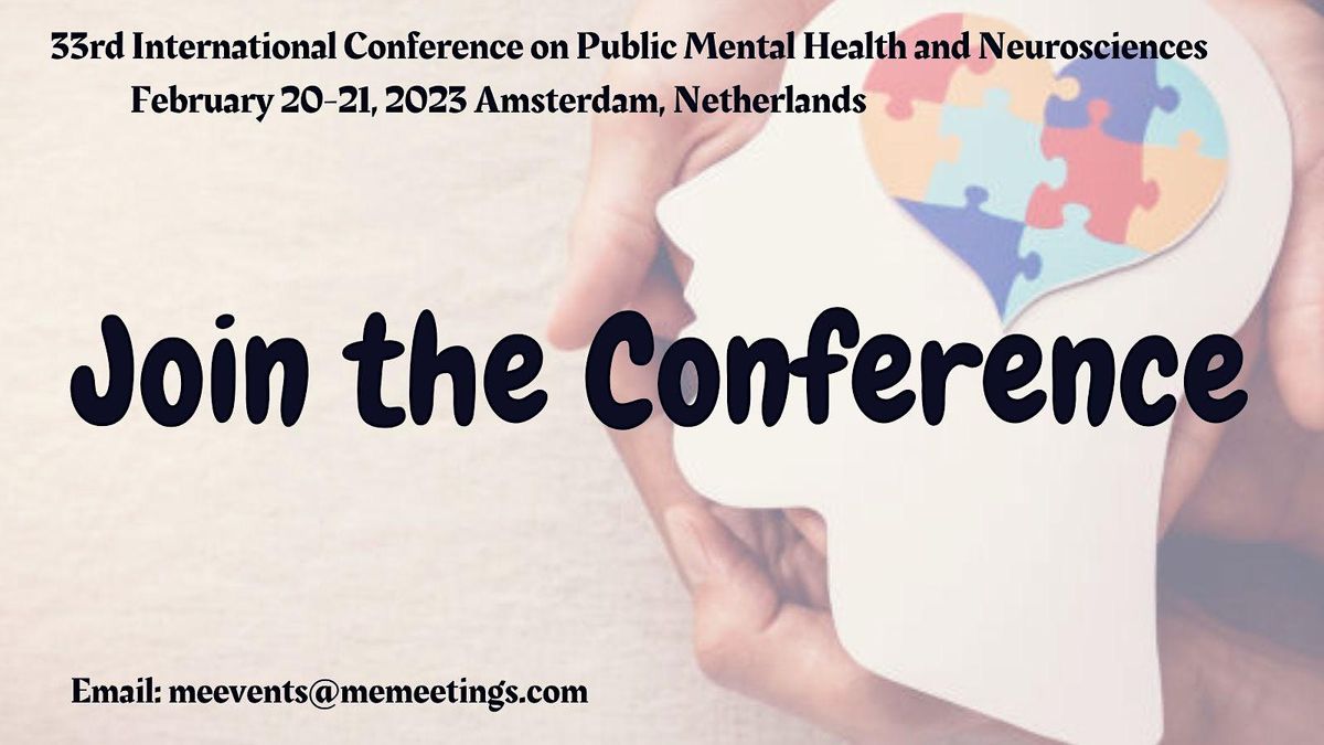 33rd International Conference on  Public Mental Health and Neurosciences