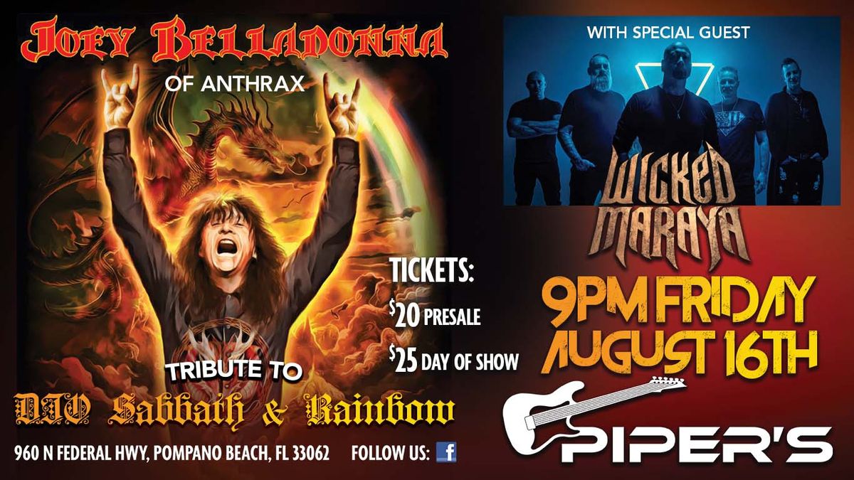 Joey Belladonna of Anthrax -Tribute to Dio Sabbath & Rainbow with Wicked Maraya