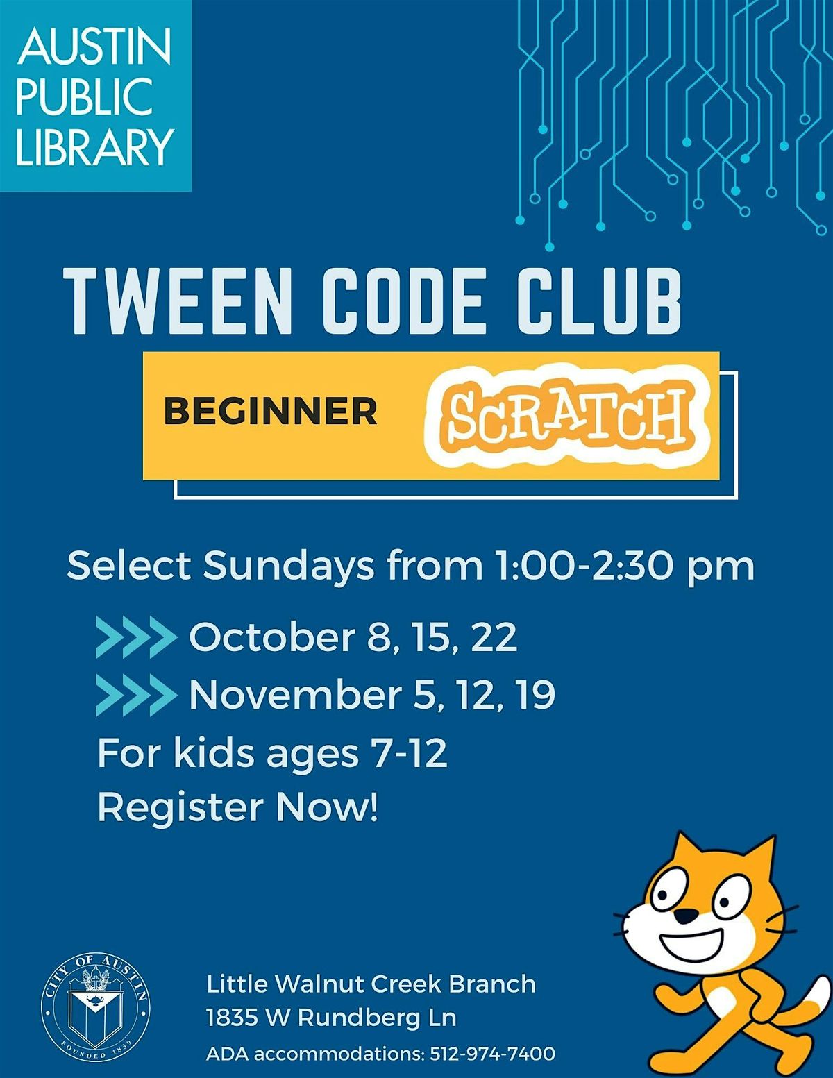 Tween Code Club: ongoing series
