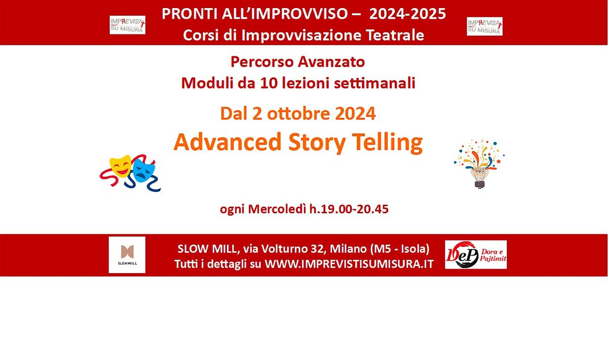 Pronti all'Improvviso '24-25 - Advanced Story Telling - Mercoled\u00ec h.19.00