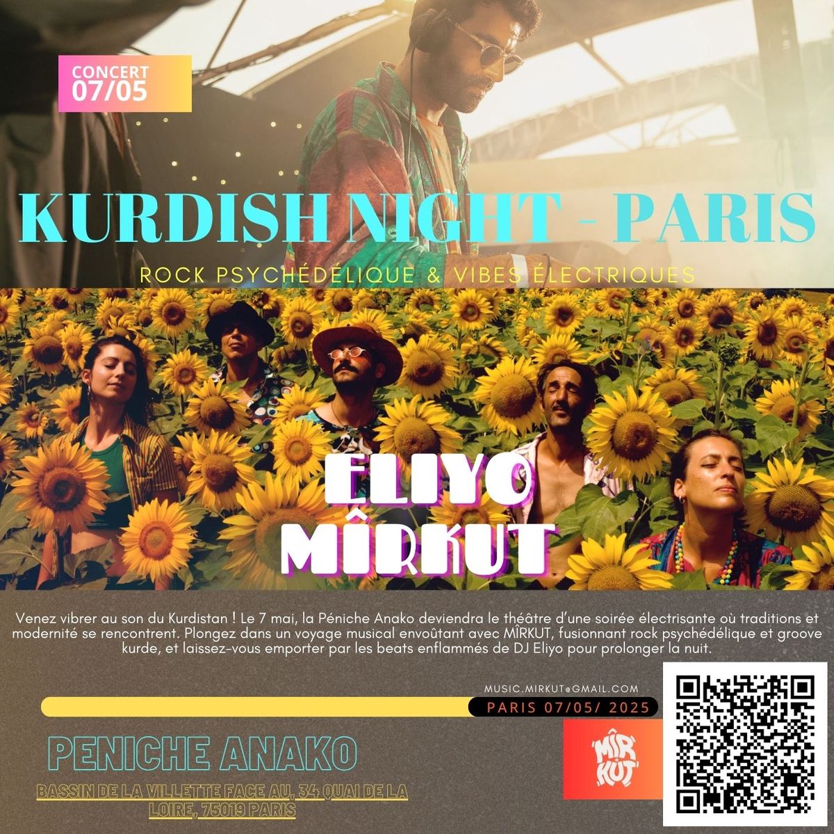 KURDISH NIGHT : Rock Psych\u00e9d\u00e9lique et Vibes \u00c9lectriques