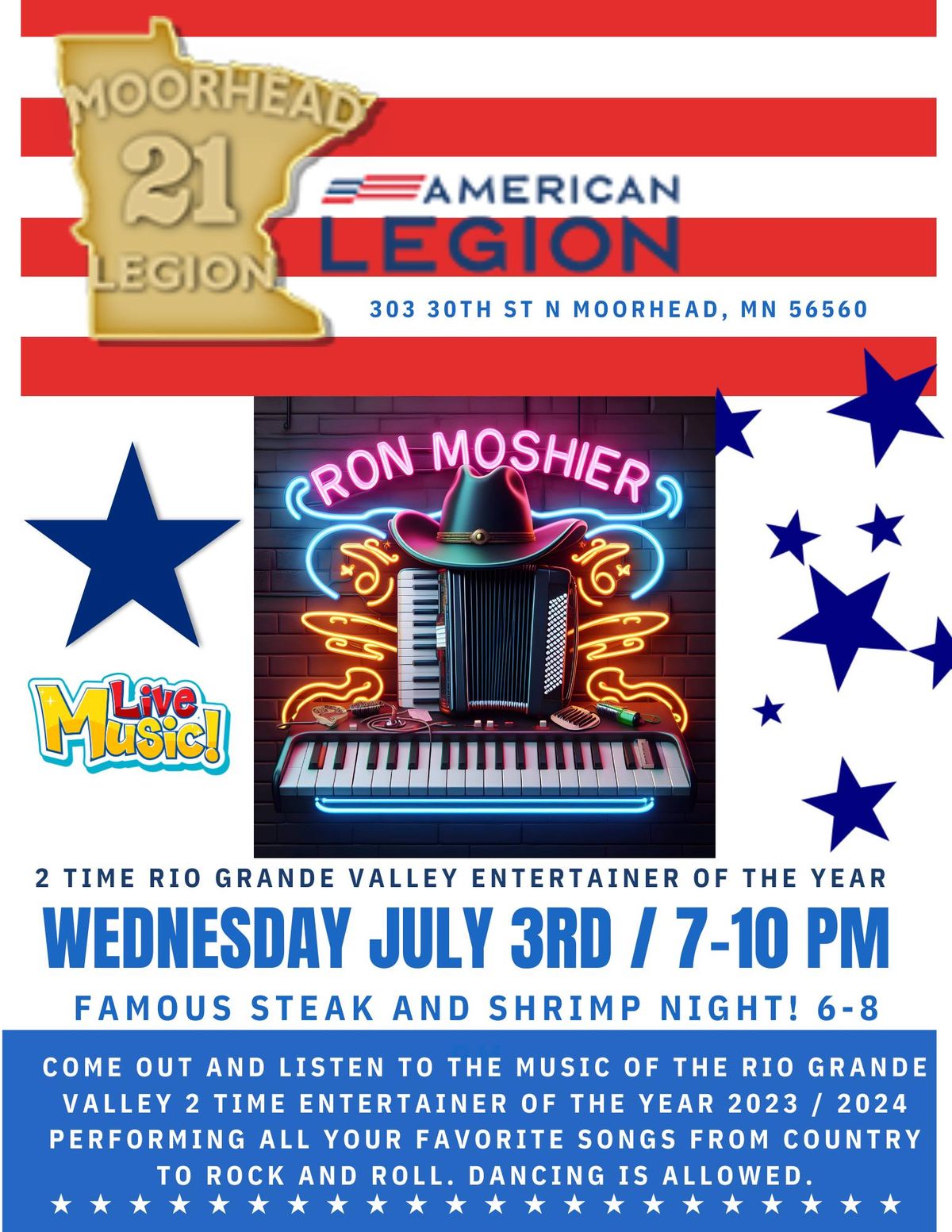 Ron Moshier Live Country Music