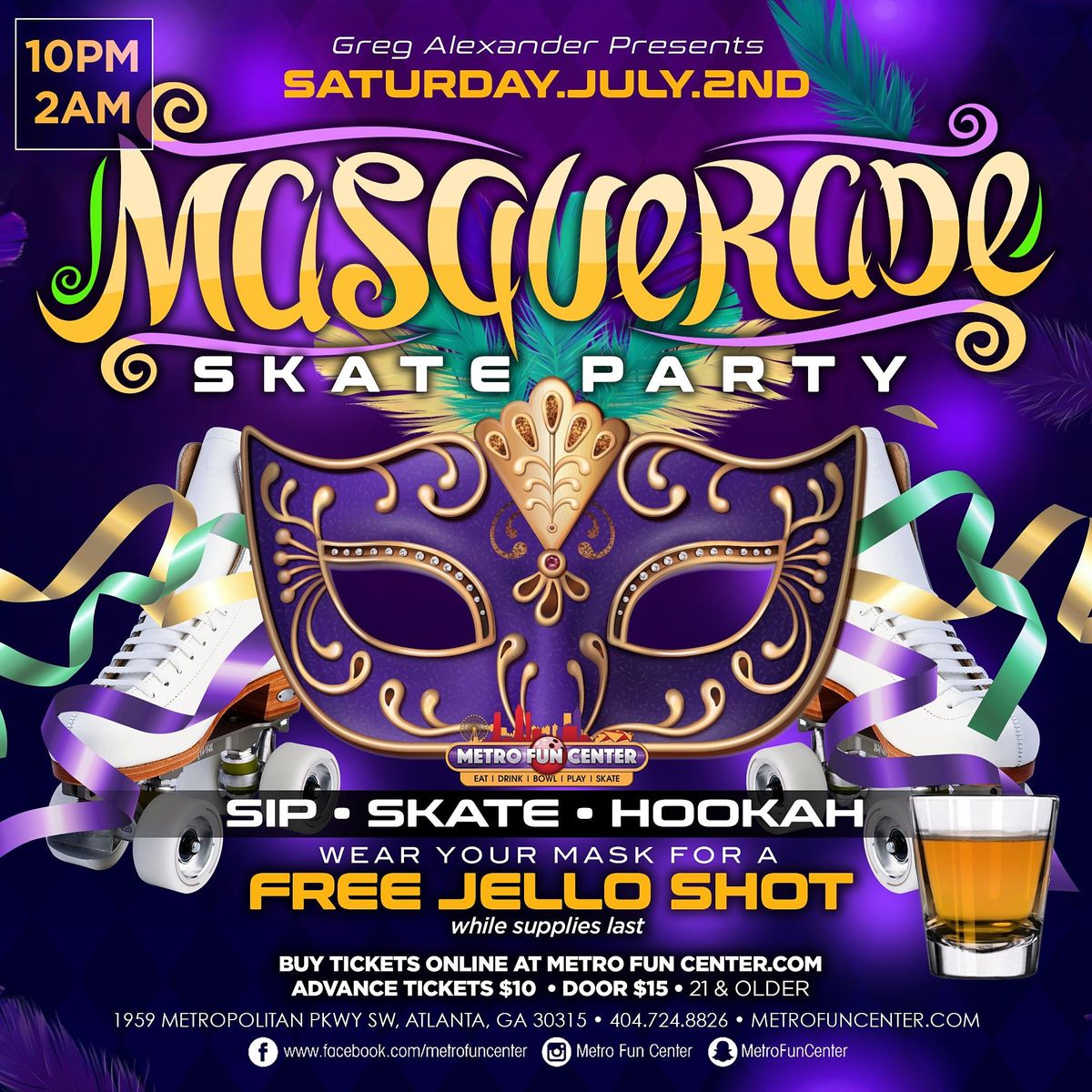Masquerade Skate Party Presented by Greg Alexander
