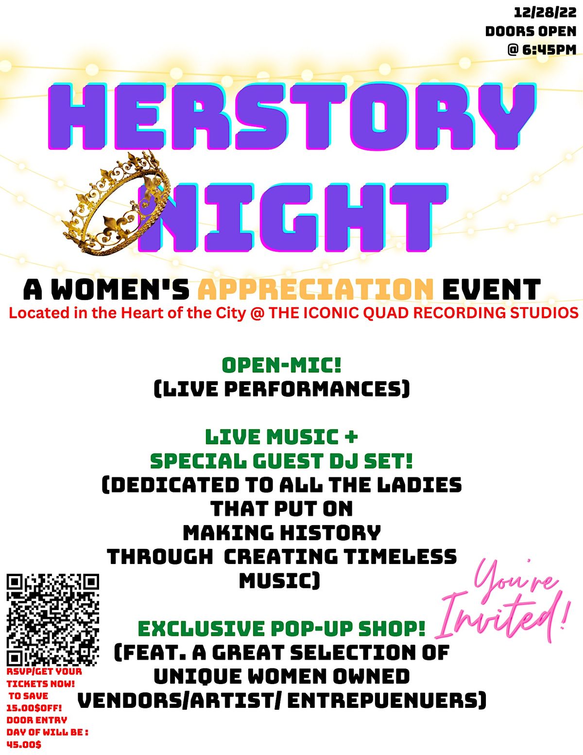 HERSTORY NIGHT! a Women's Appreciation Event x OPEN-MIC x POP-UP SHOP!