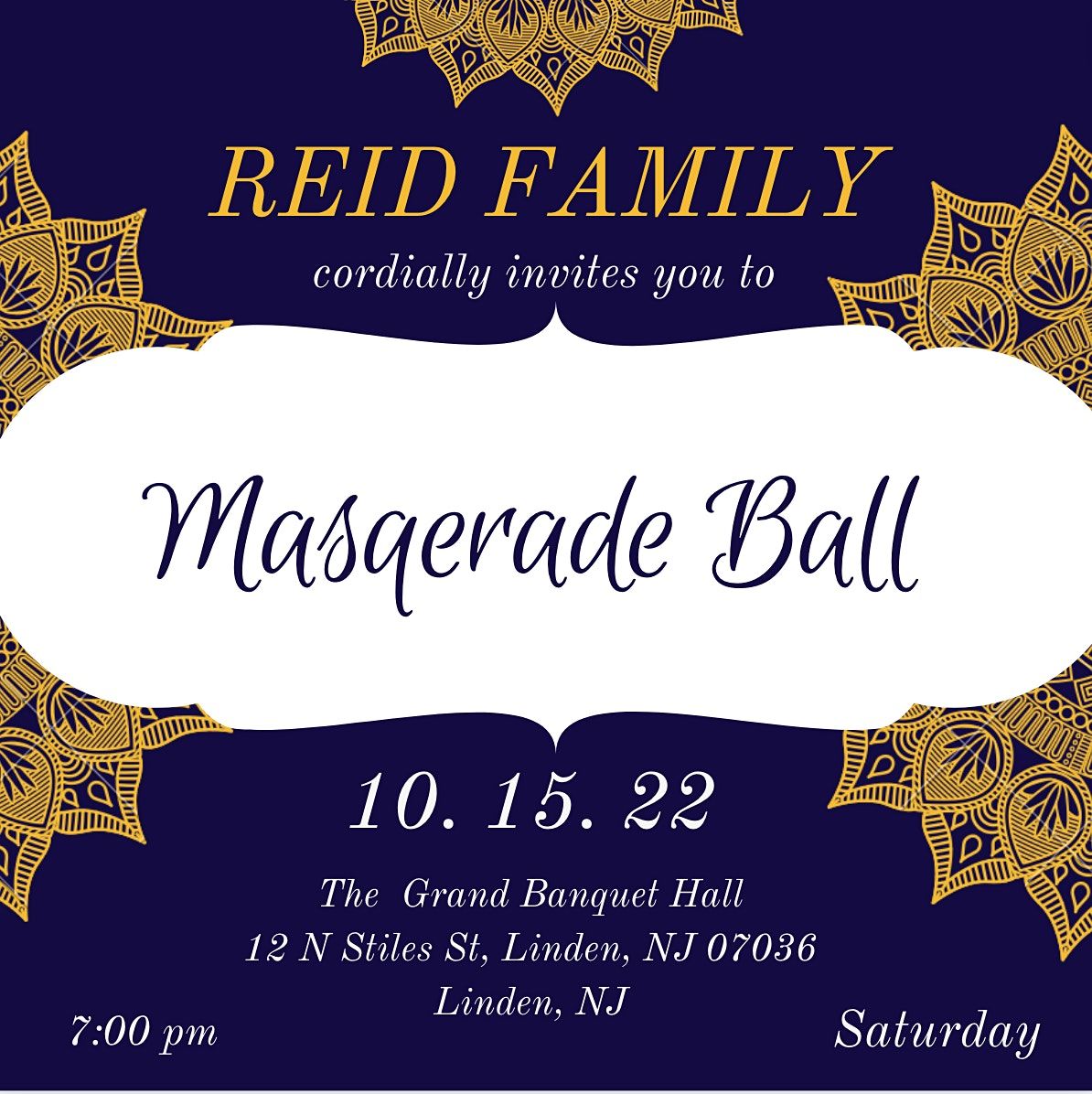 Reid Family Masquerade Ball 2022