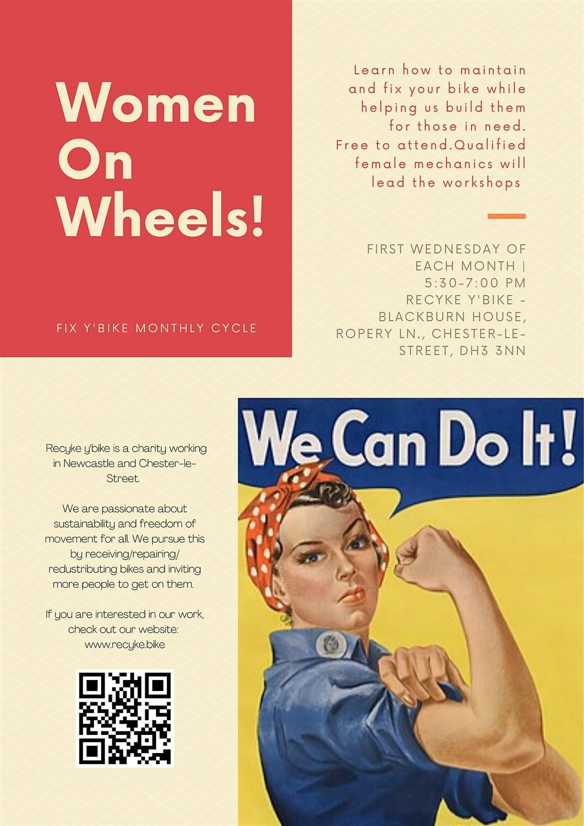 Women on Wheels basic bike maintenance. Chester-le-Street