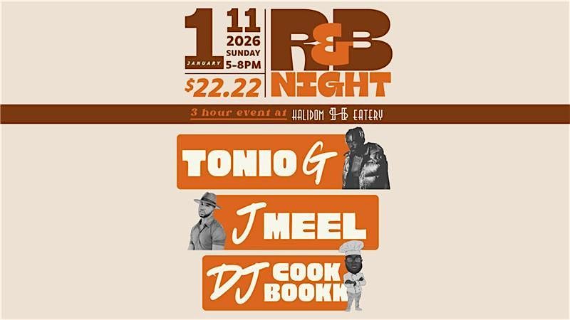 R&B Night feat. Tonio G, J Meel, & DJ Cookbookk