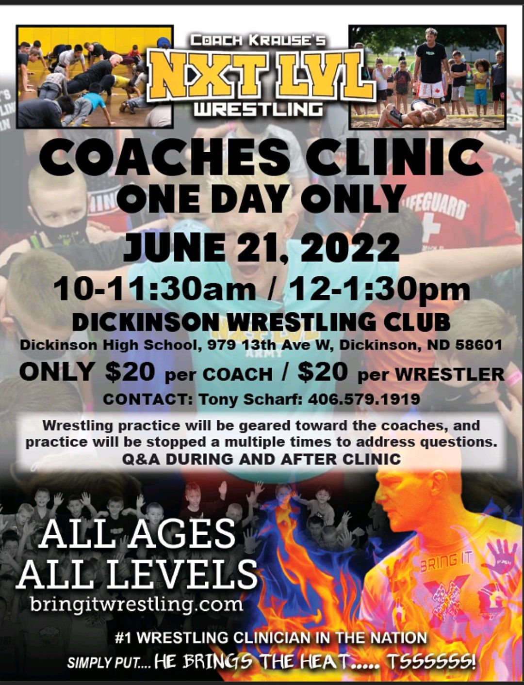 NXT LVL Wrestling Coaches Clinic, Dickinson High School, 21 June 2022