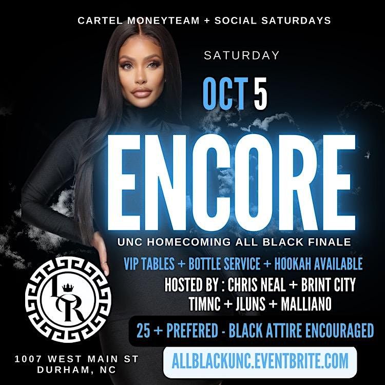 Encore DHOE All Black Affair  Saturday 10\/5 at The Living Room!