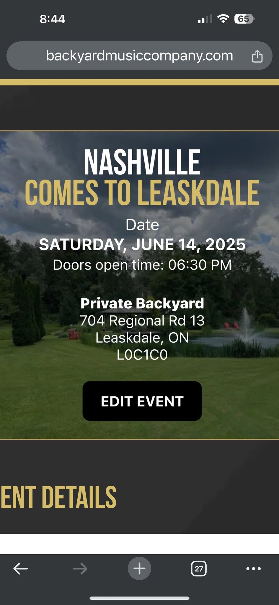 Nashville comes to Leaskdale