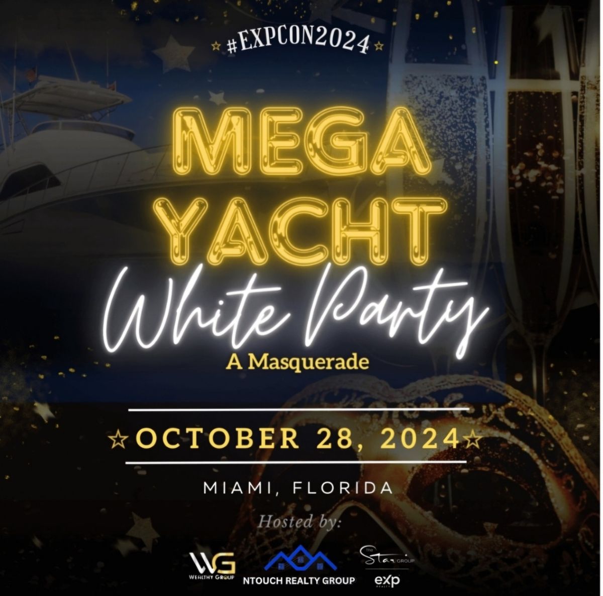 All White Yacht Party In Miami