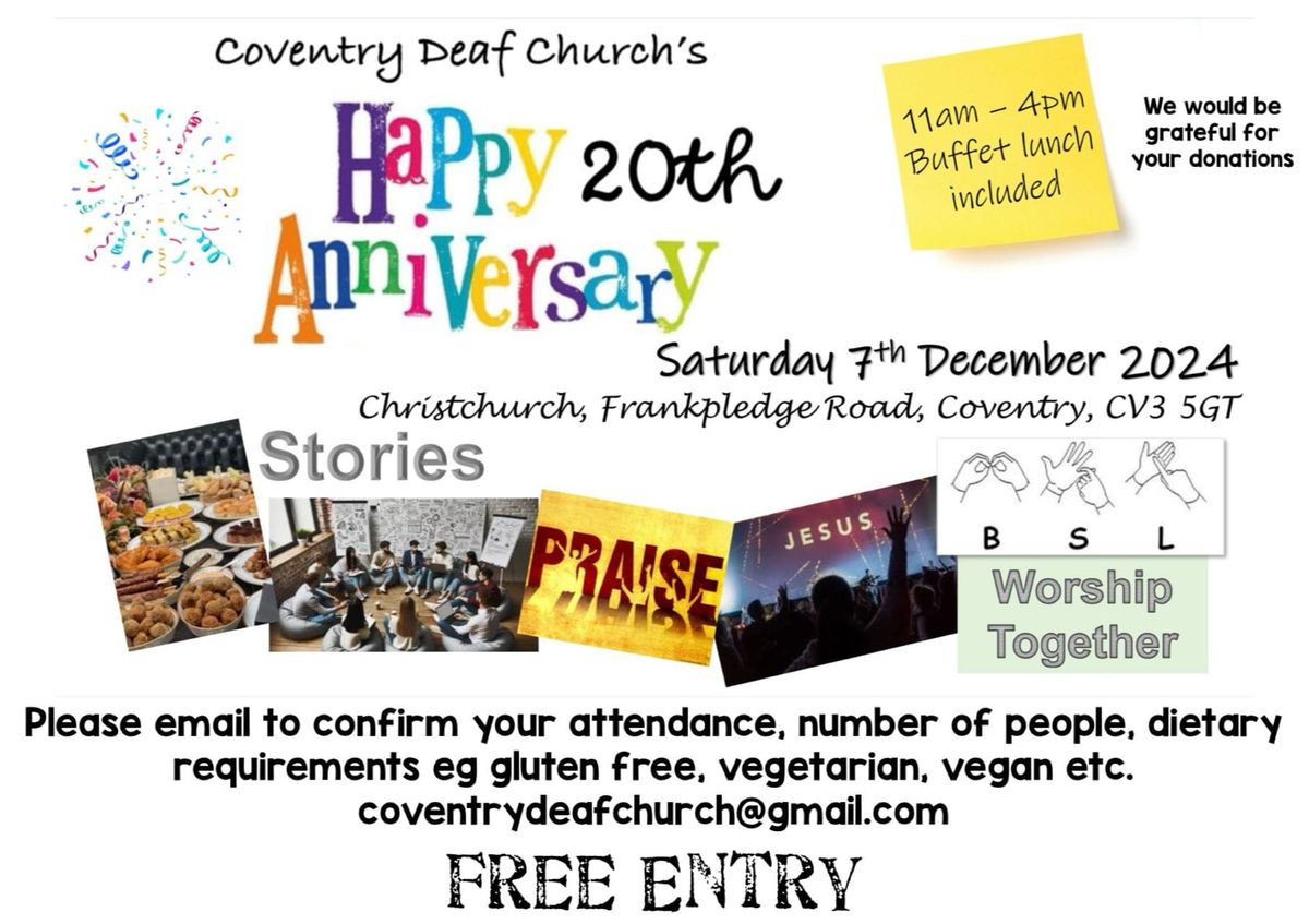 Coventry Deaf Church 20th Anniversary Party