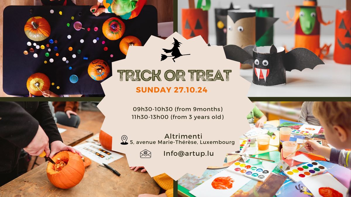 TRICK OR TREAT- Creative workshops for toddlers and kids 