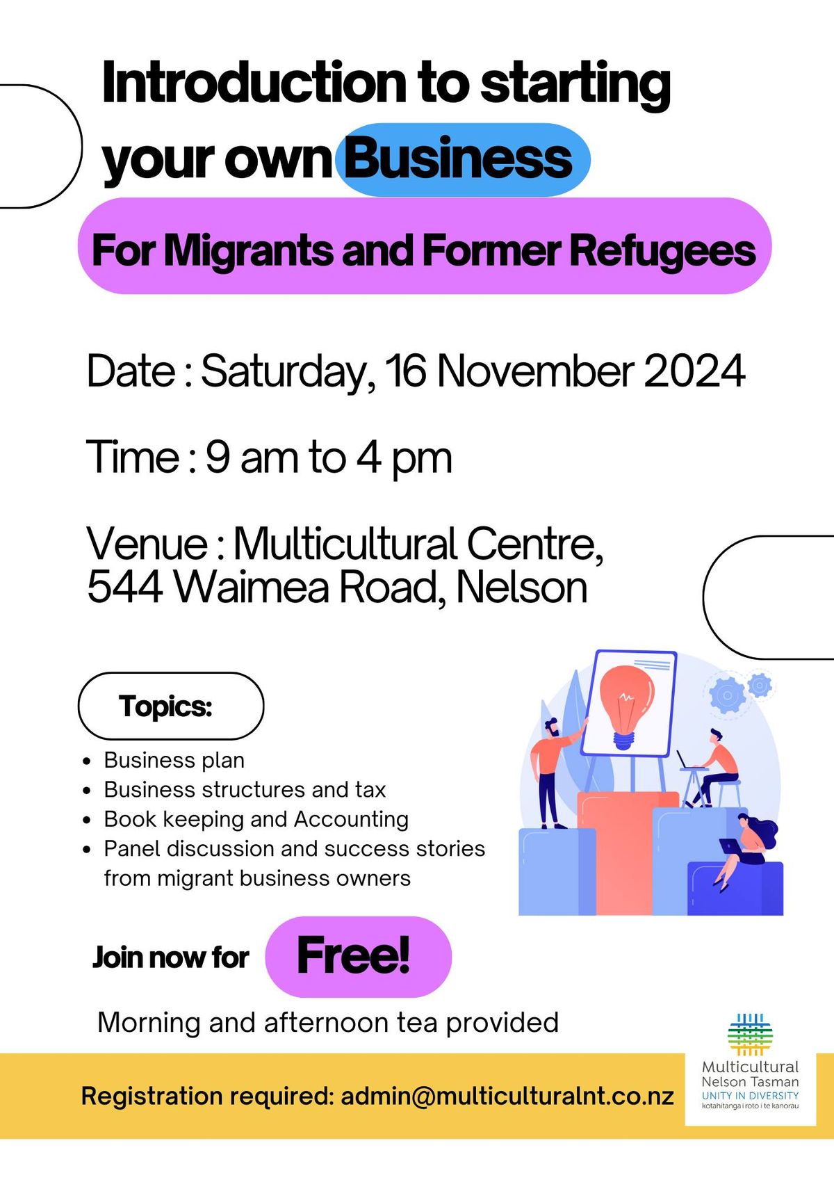 Introduction to starting your own Business - For Migrants and Former Refugees