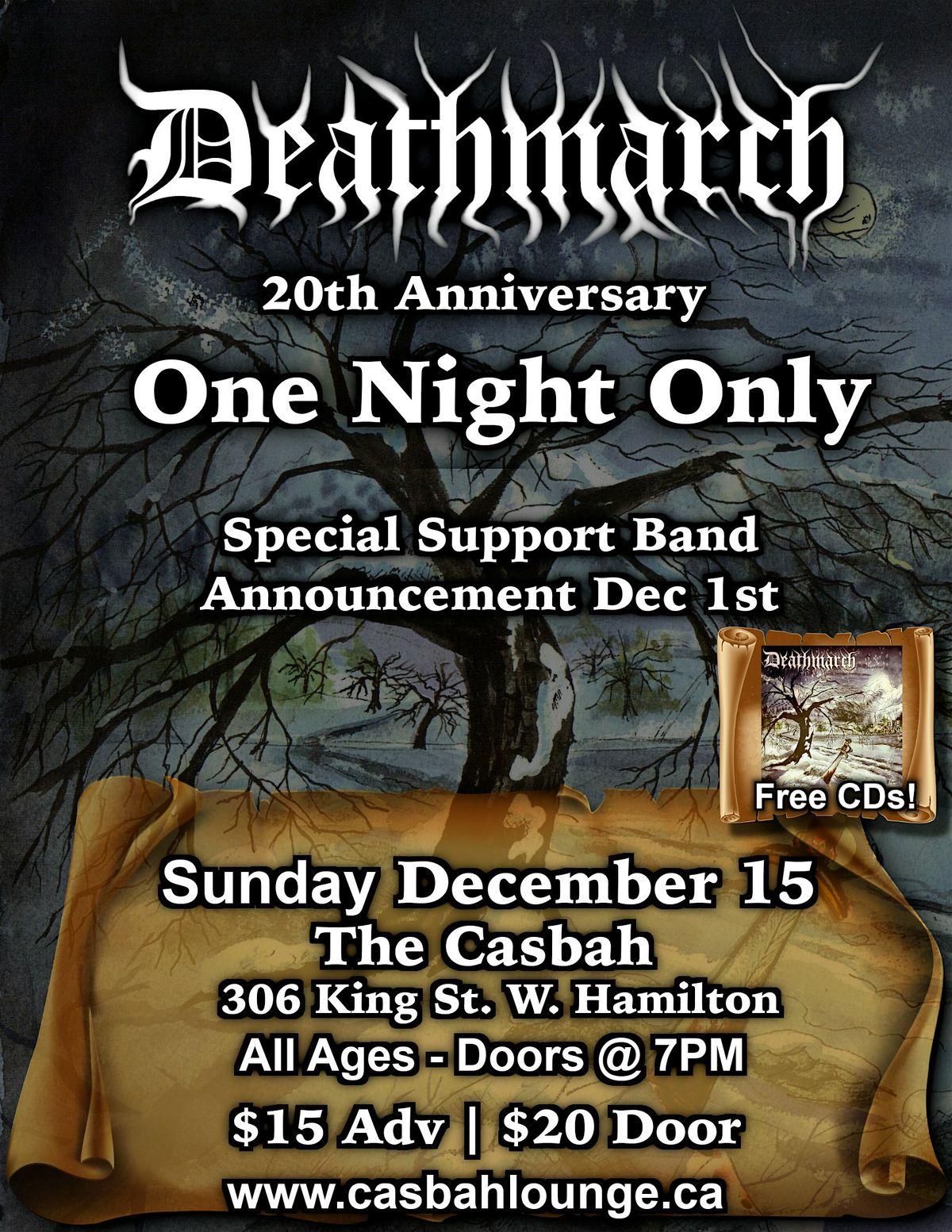 DEATHMARCH 20th ANNIVERSARY -- ONE NIGHT ONLY (Casbah)