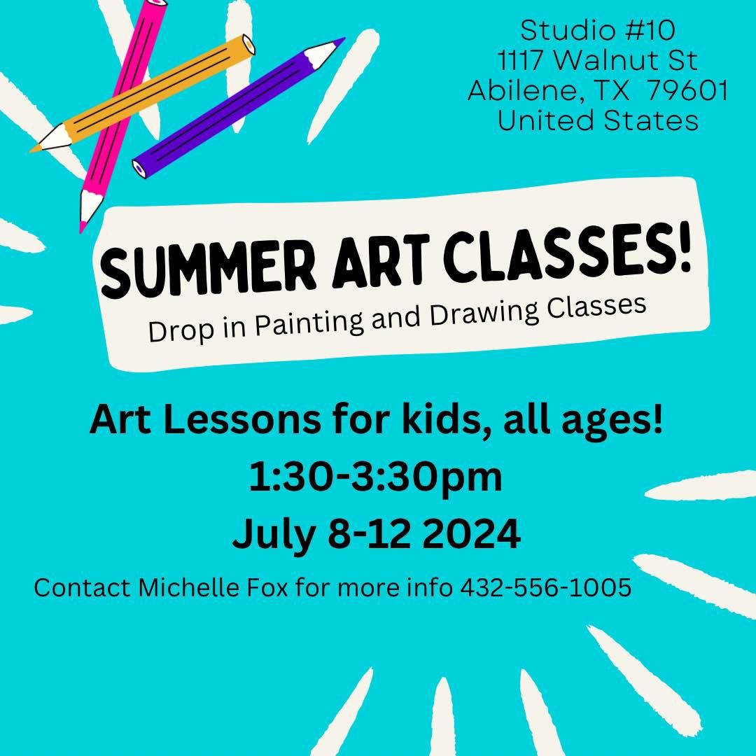 Summer drop in Art Classes 