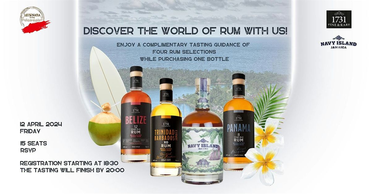 Tasting Event: Discover the World of Rum with Us!