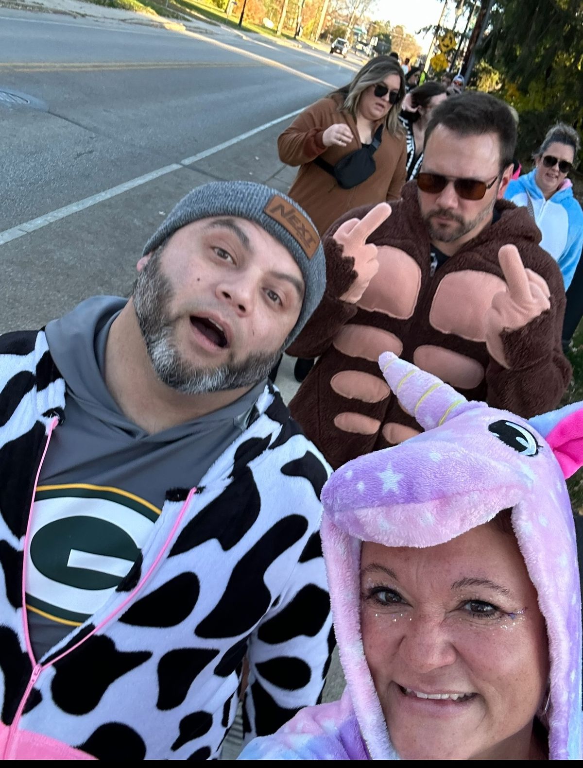 Annual Onesie walk bus run for Brett 