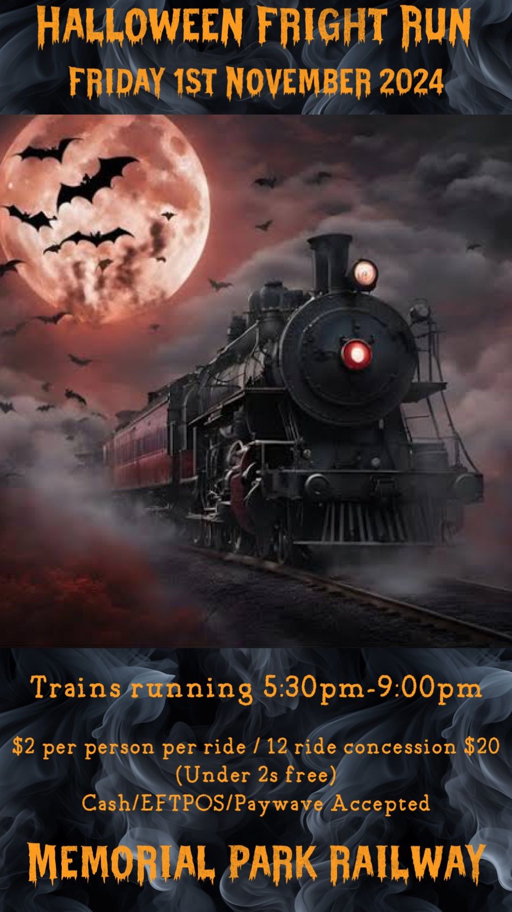 Halloween Night Run - Memorial Park Railway