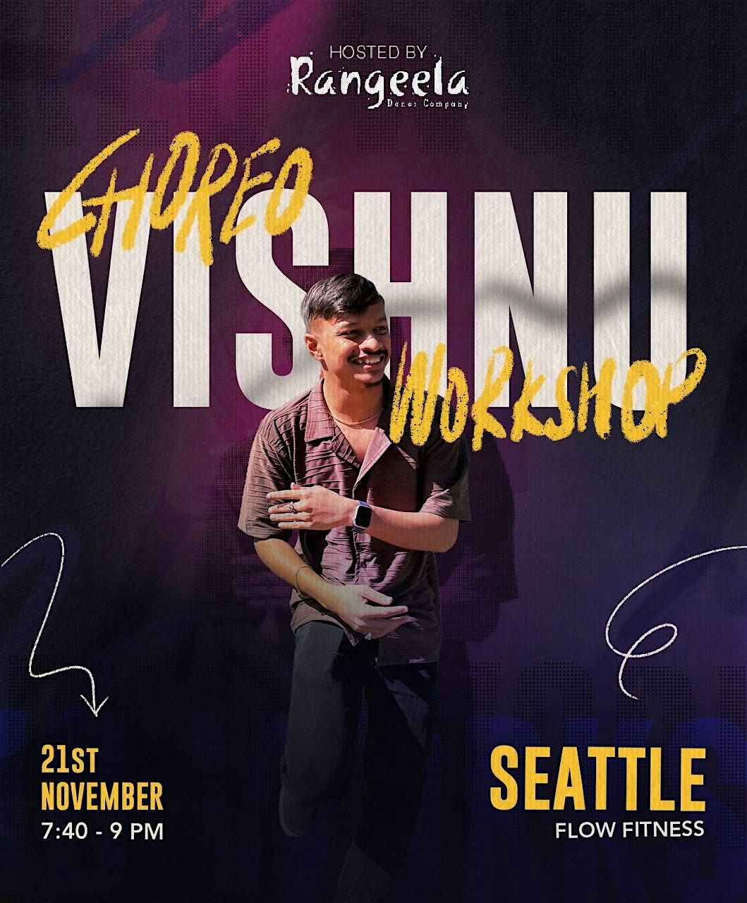 Bollywood Hip Hop Choreography Workshop with Vishnu Nambiar (Seattle)