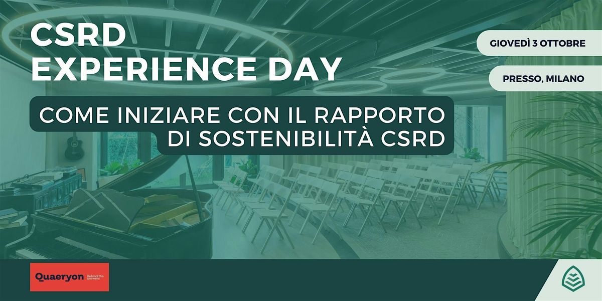 CSRD Experience Day: Come iniziare con il rapporto di CSRD