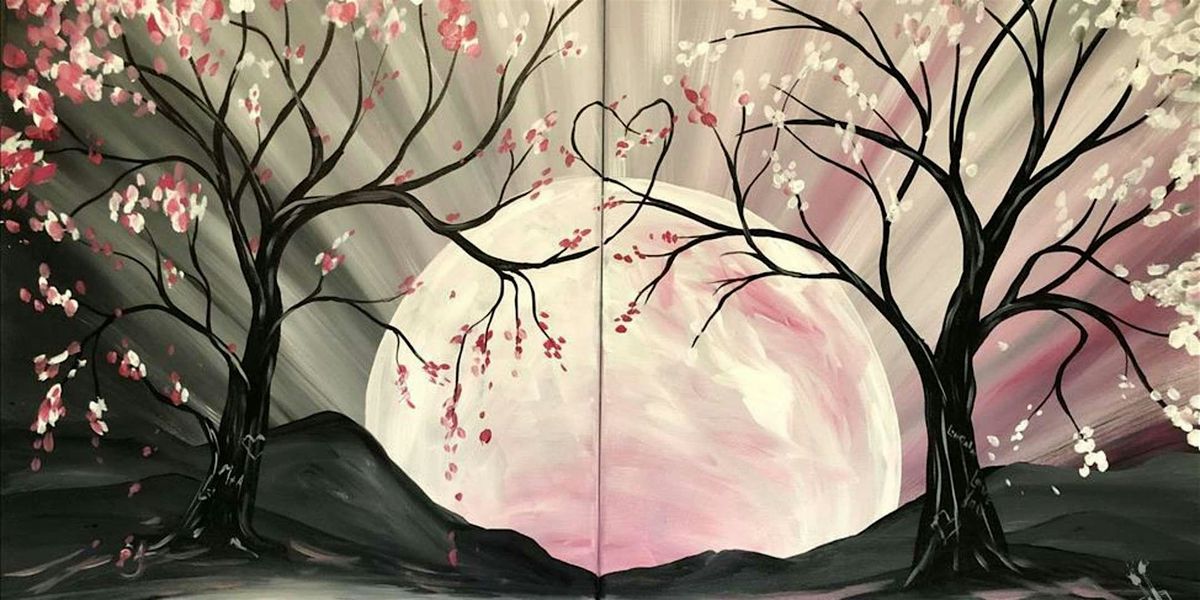 Full Moon Reflected Love - Date Night - Paint and Sip by Classpop!\u2122