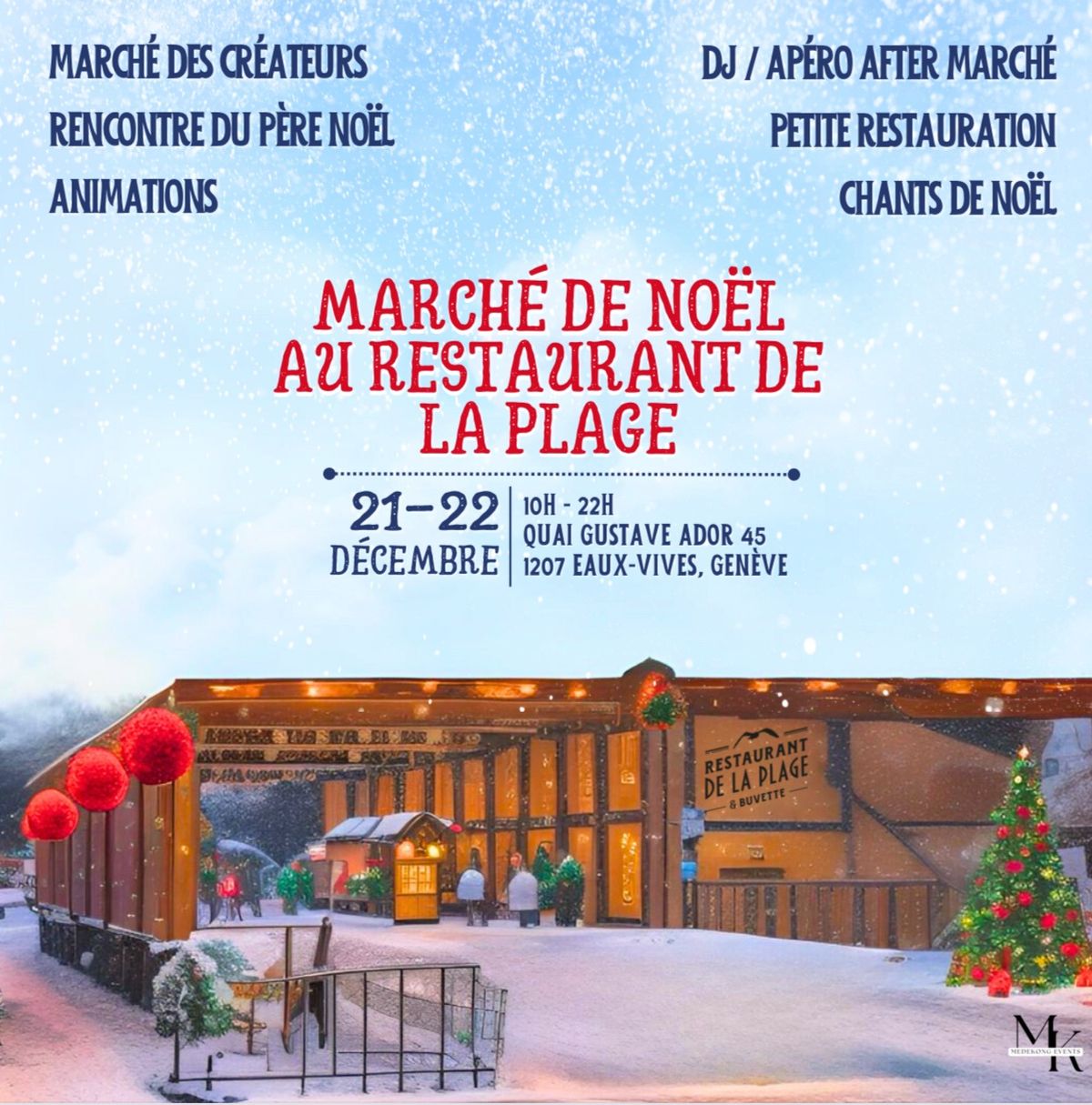 March\u00e9 de cr\u00e9ateurs Medekong @restaurant de la plage et buvette des eaux vives 