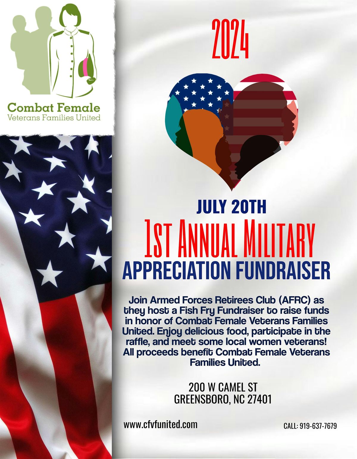 AFRC (Armed Forces Retirees Club) Fish-Fry Fundraiser in honor of CFVF United