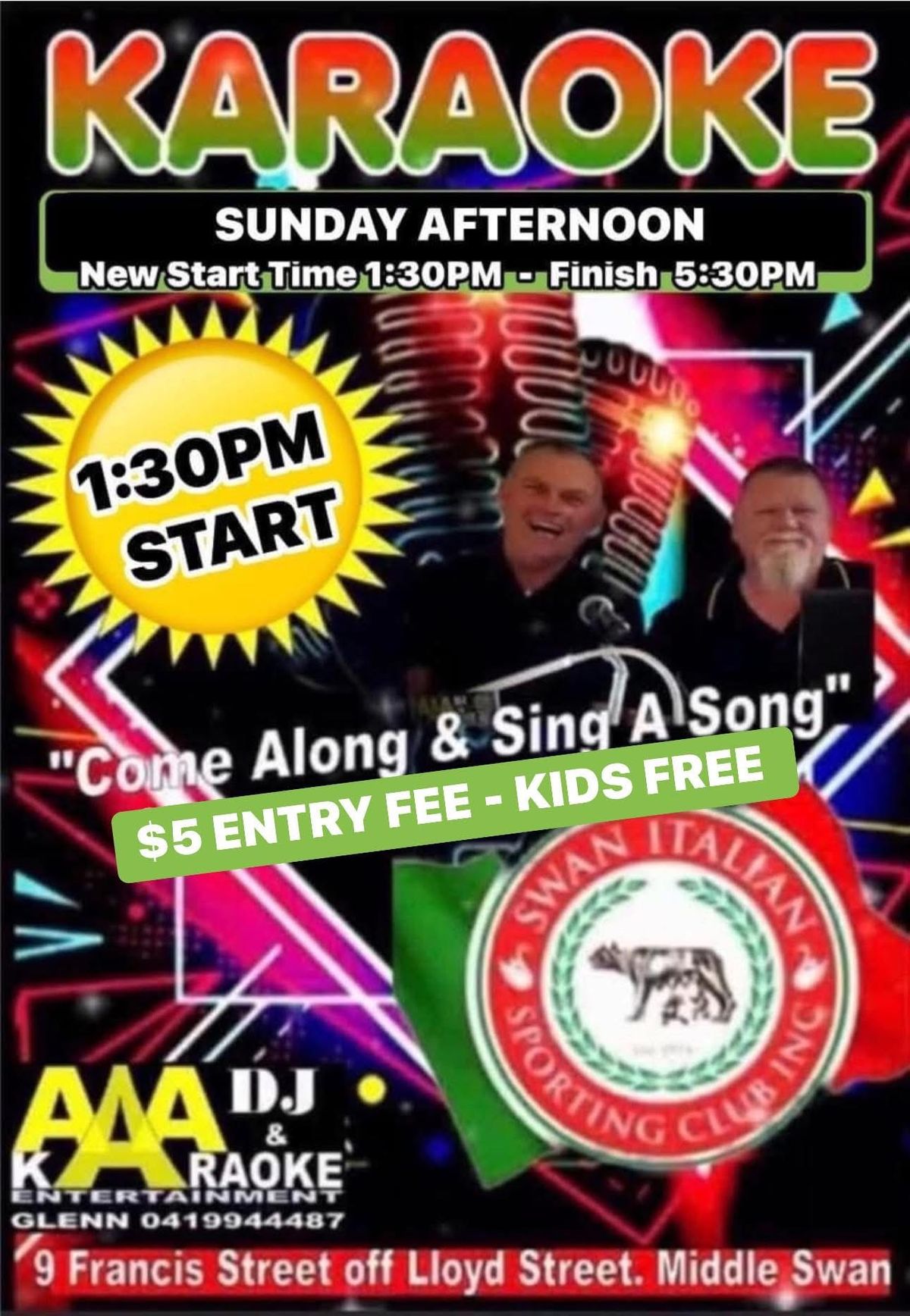 SUNDAY FUNDAY - KARAOKE with AAA DJ KARAOKE ENTERTAINMENT 