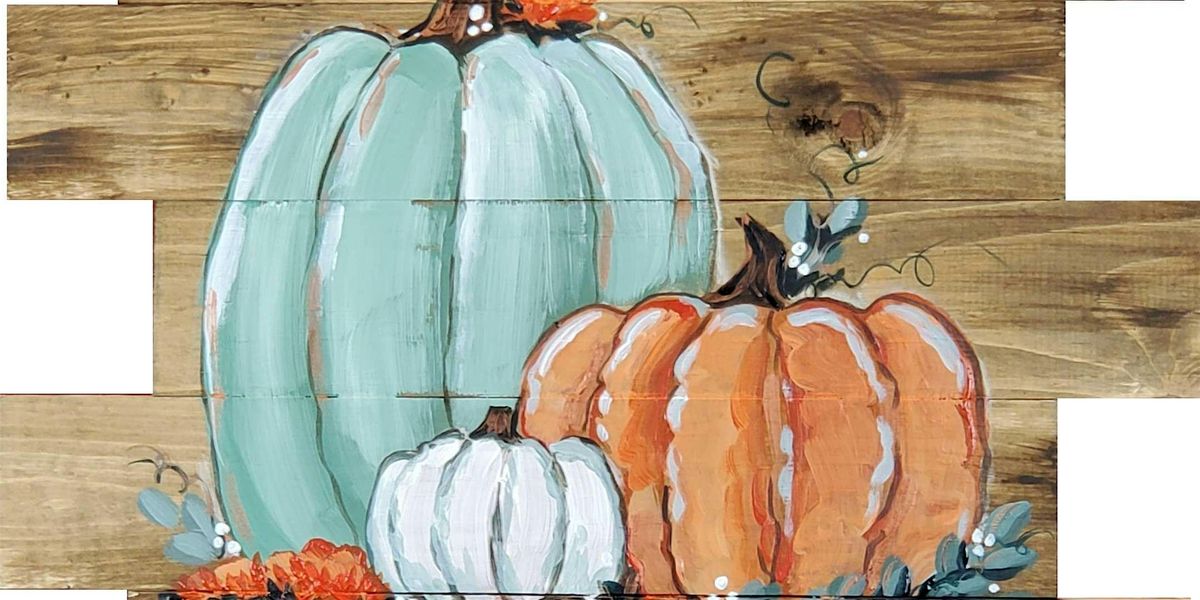 Rustic Pumpkin Trio - Paint and Sip by Classpop!\u2122