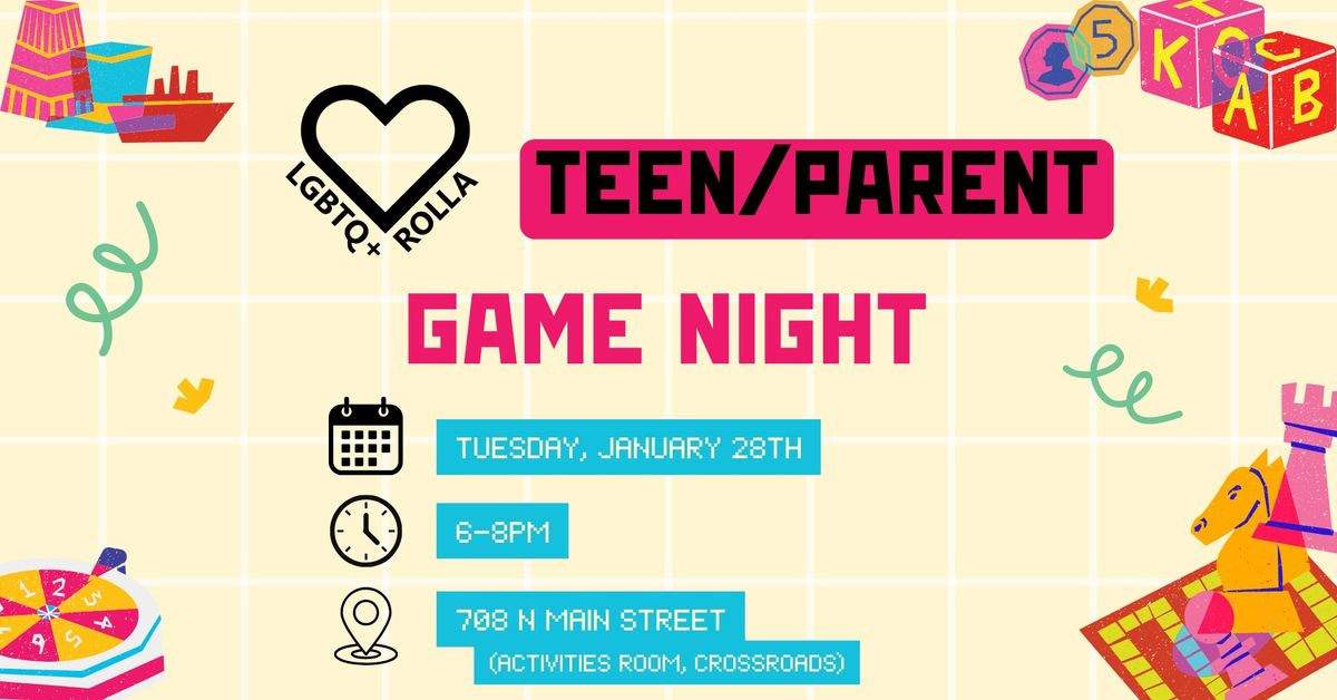 LGBTQ+ Rolla Teen\/Parent Game Night