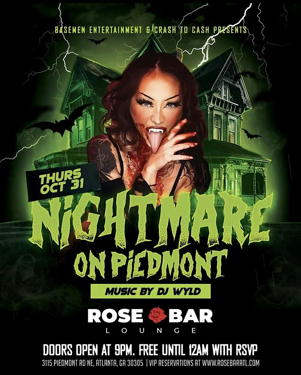 NIGHTMARE ON PIEDMONT : ROSE BAR'S OFFICIAL HALLOWEEN PARTY