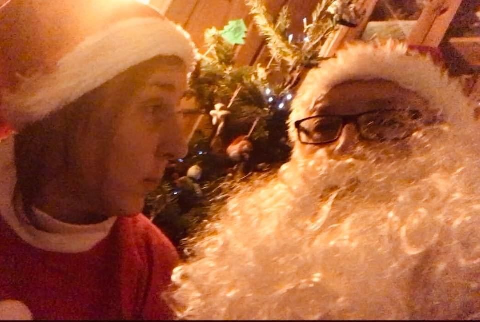 Father Christmas and Mrs Claus\u2019 food bank collection in their festive truck & carols at our Library