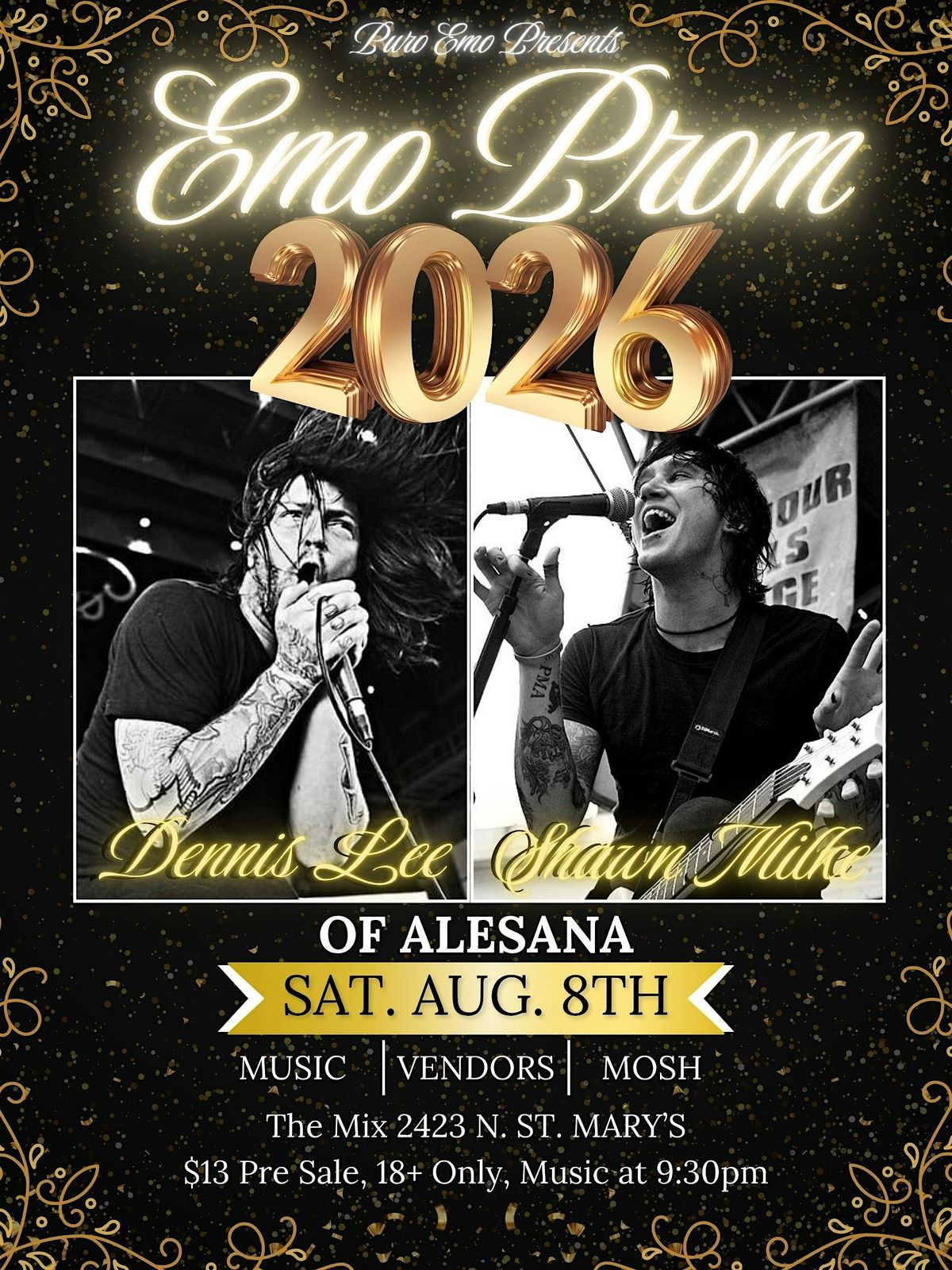 Puro Emo Presents: Emo Prom with Dennis Lee and Shawn Milke of Alesana