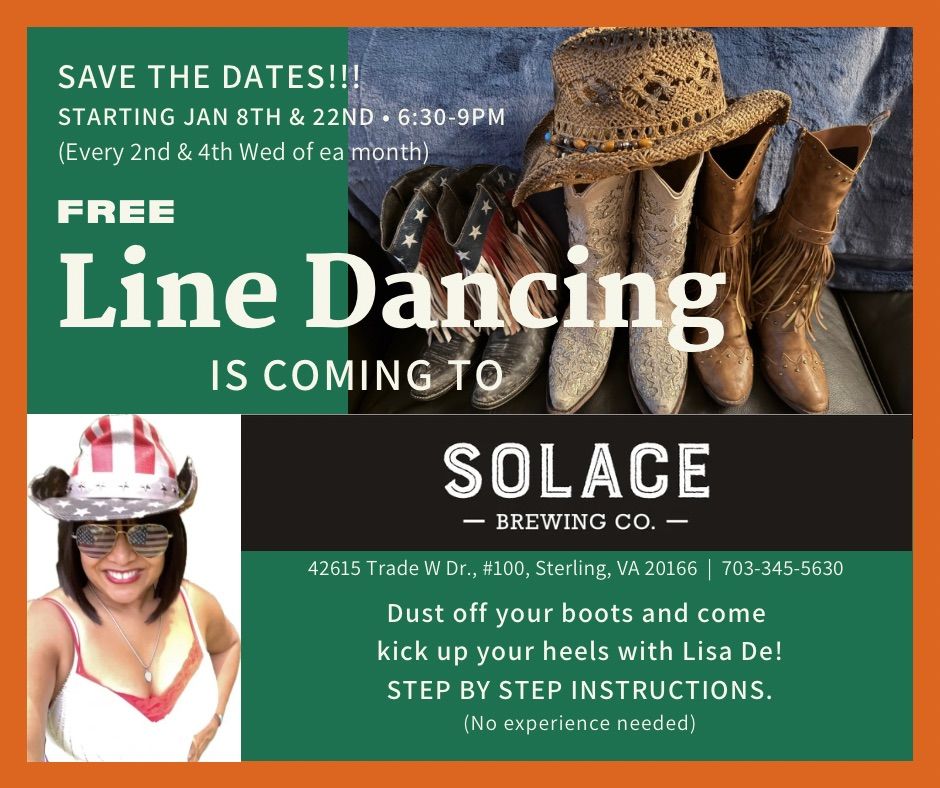 Line Dancing at Solace Brewing in Sterling, VA