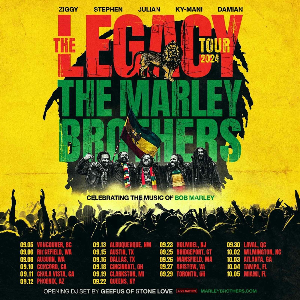 MARLEY BROTHERS LEGACY TOUR Shuttle (OPEN SEATS)