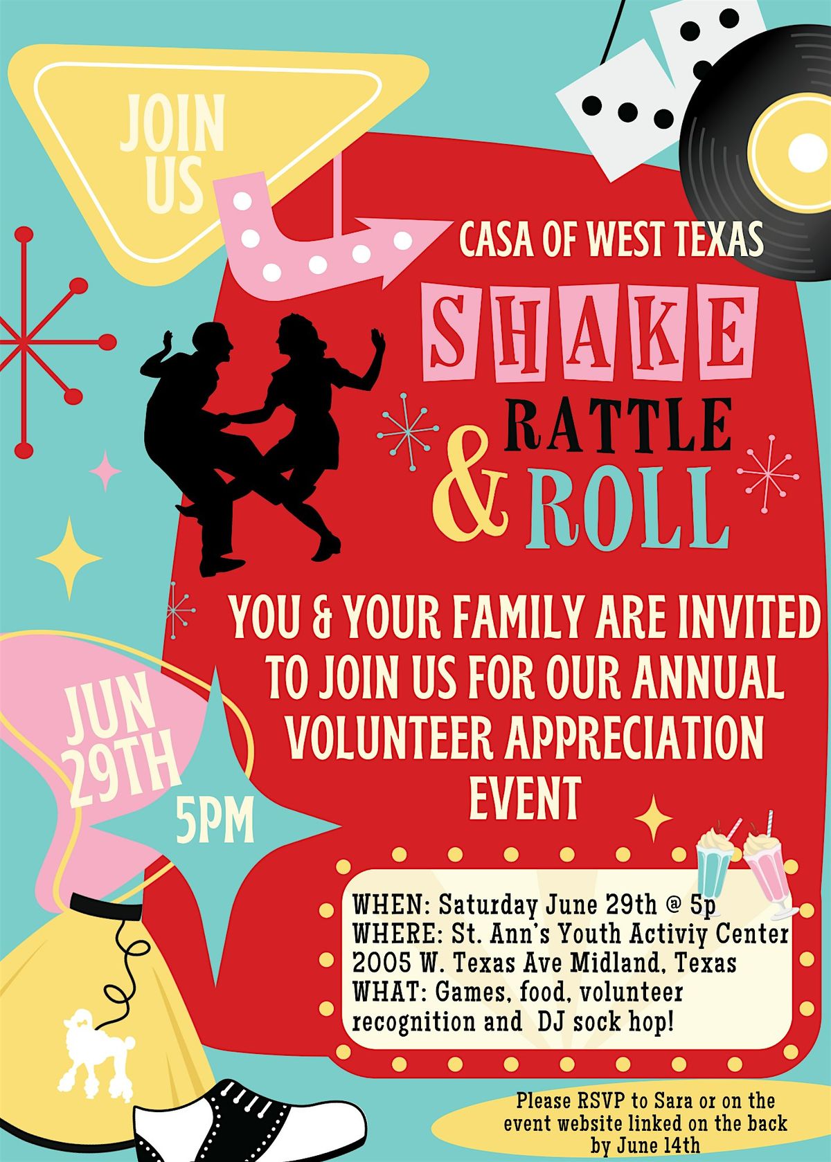 Shake Rattle Roll - CASA of West Texas Volunteer Appreciation Dinner