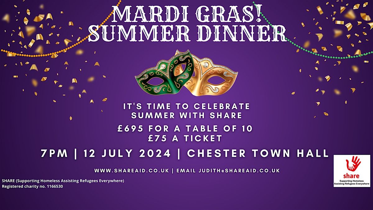Mardi Gras! Summer Party in aid of SHARE Chester